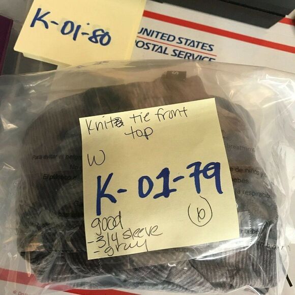 David Cline Womens Top Front Tie Dye Shirt 3/4 Sleeve Knit Pullover Gray S Small - Picture 11 of 11